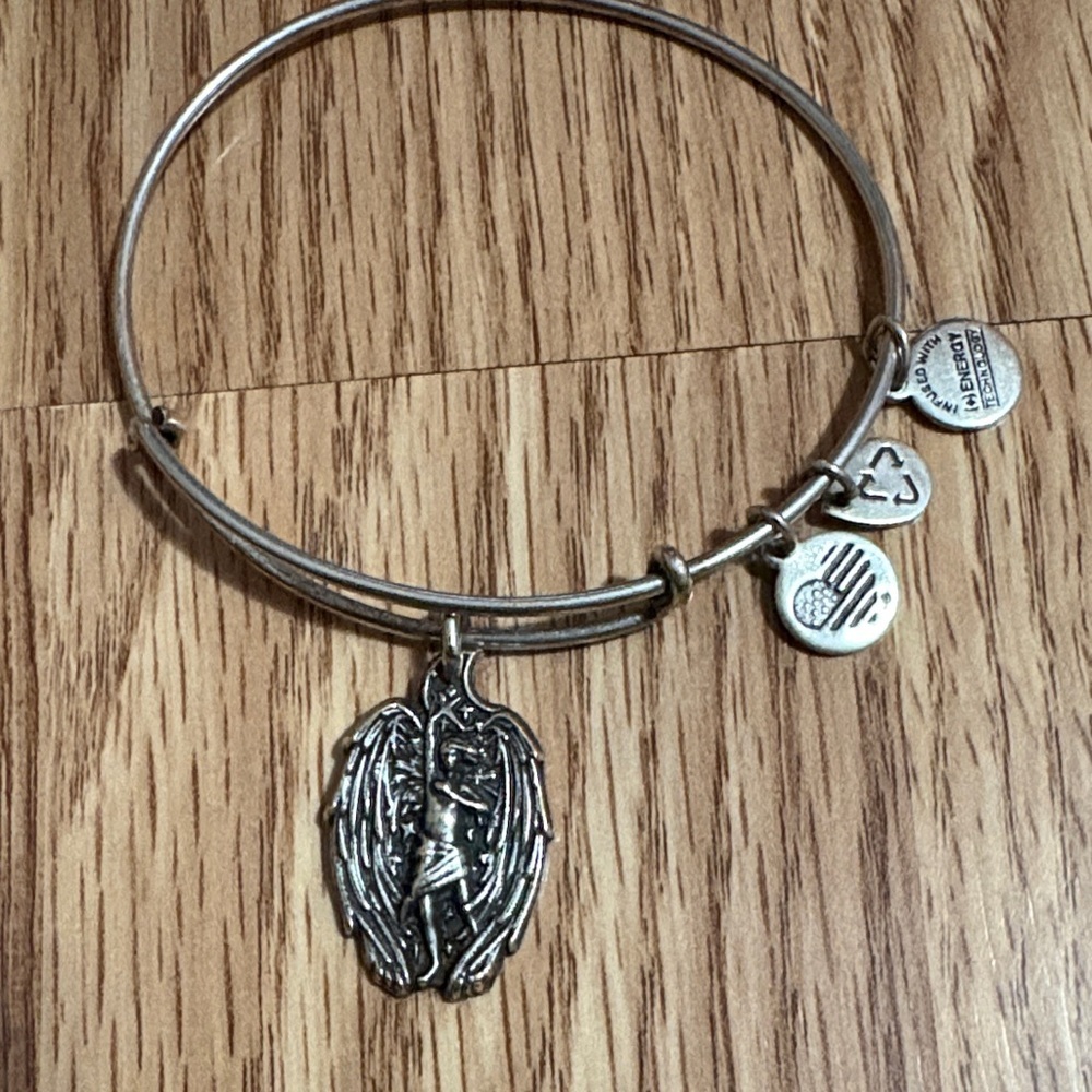 ALEX & ANI GUARDIAN OF STRENGTH EMPOWER ME RELIGIOUS CHARM BANGLE